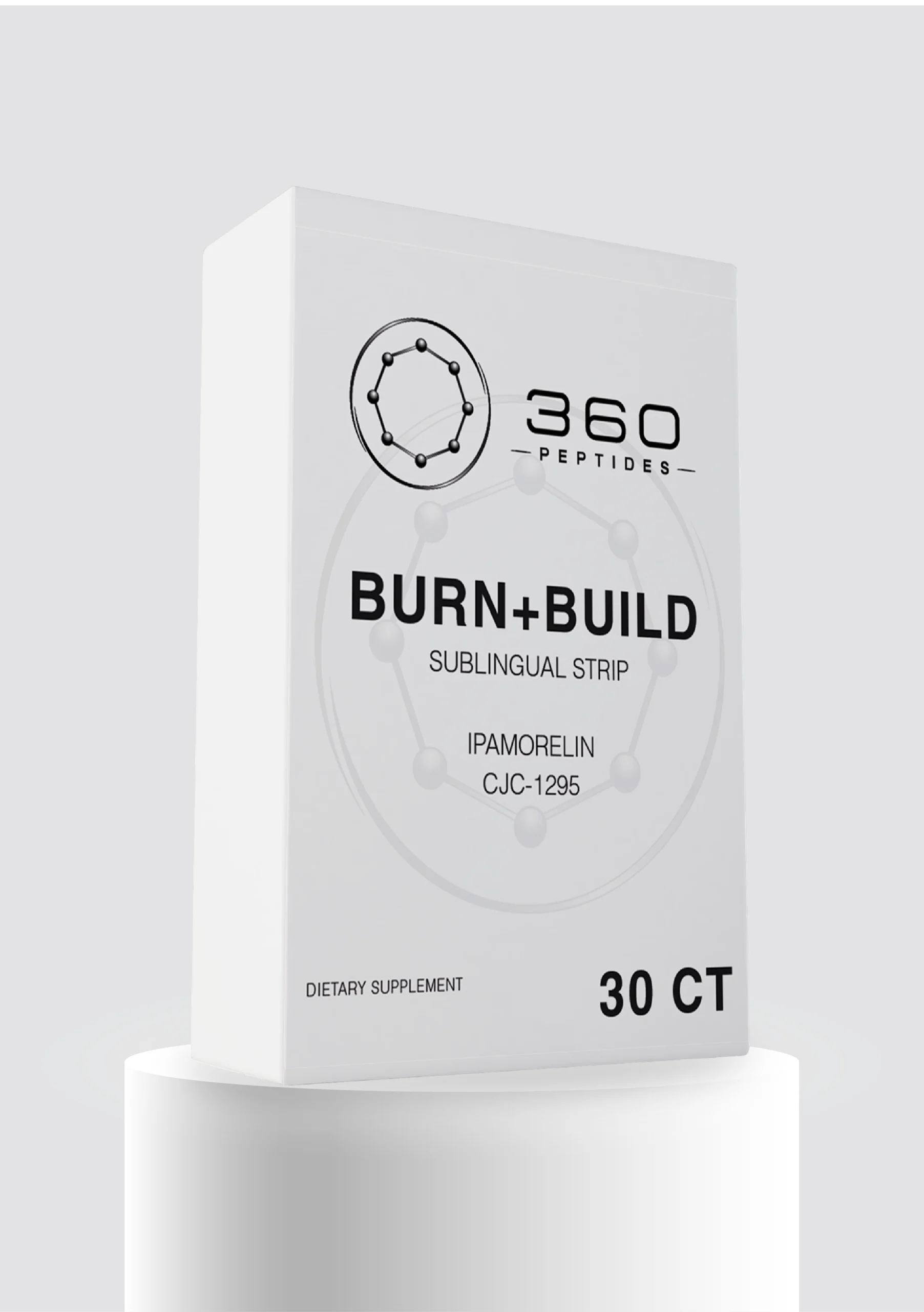 Burn + Build (CJC-1295 250 mcg, Ipamorelin 250 mcg) Sublingual Strips 30 ct