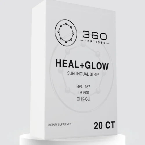 Heal + Glow (BPC-157 300 mcg, TB-500 500 mcg, GHK-Cu 3 mg) Sublingual Strips 20 ct