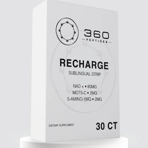 360 Peptides Recharge sublingual strip 30 count box